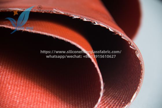 0.8mm レッド シリコンコーティング 単面 ファイバーグラス